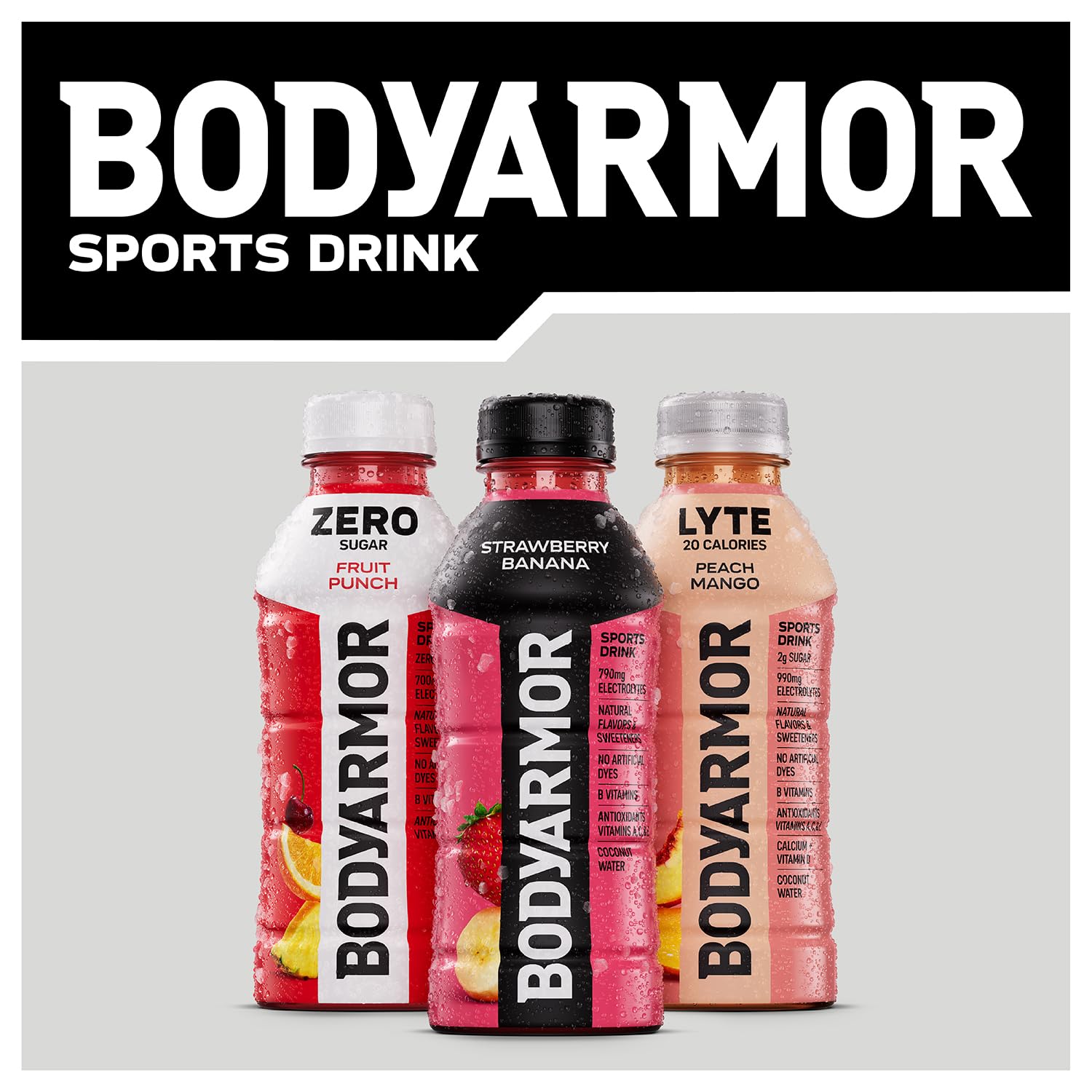 BODYARMOR primer plano del agua de coco ingrediente que mejora el sabor