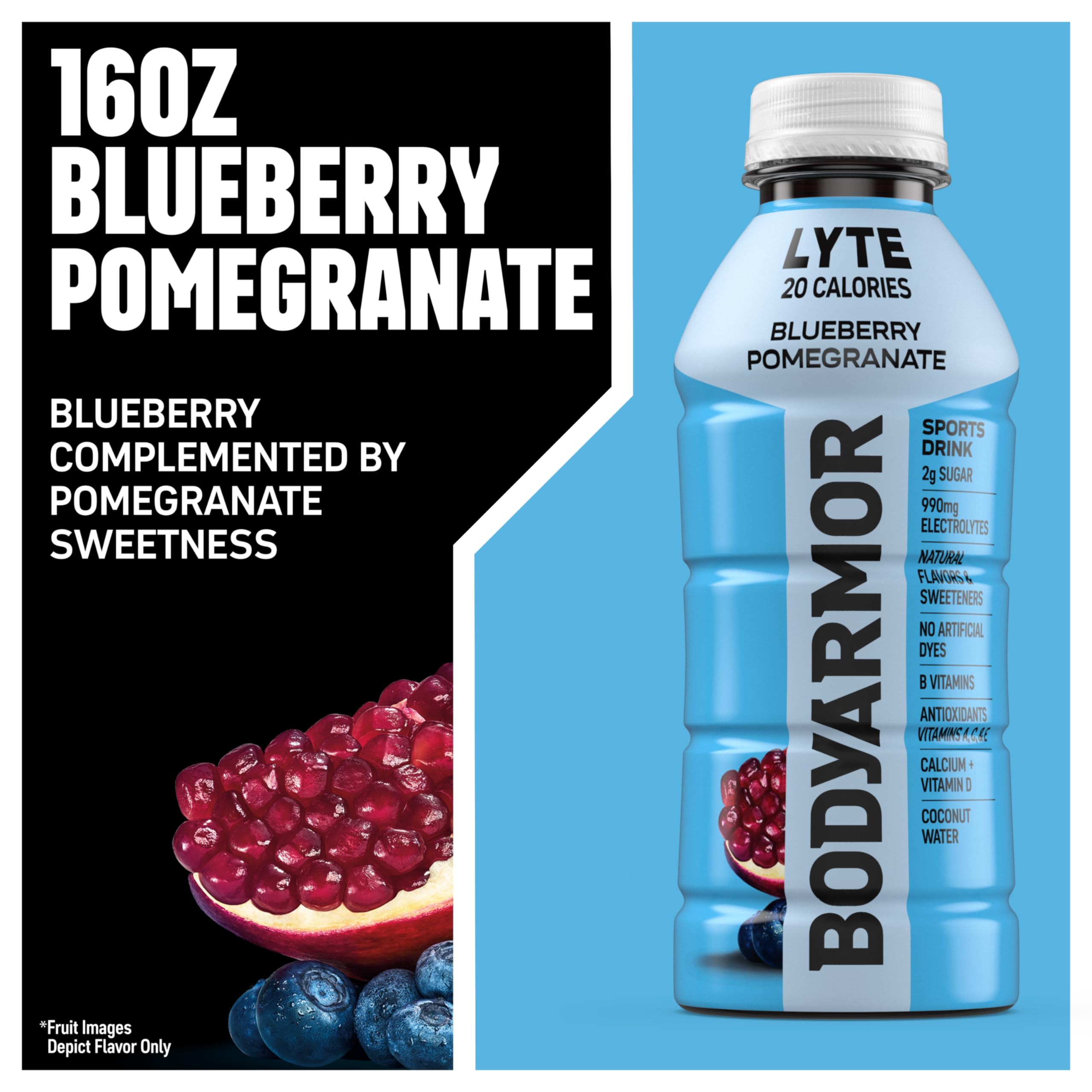 BODYARMOR primer plano del tapón y botella indicando cierre práctico