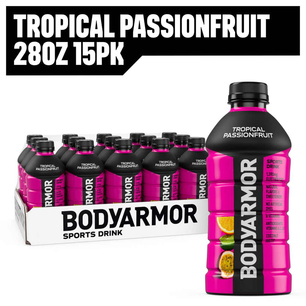 BODYARMOR estilo de vida en playa transmitiendo hidratación tropical