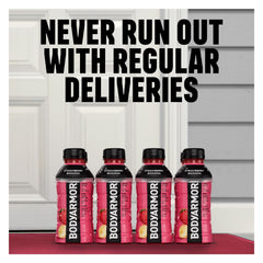 Primer plano de la bebida BODYARMOR mostrando textura y apariencia refrescante