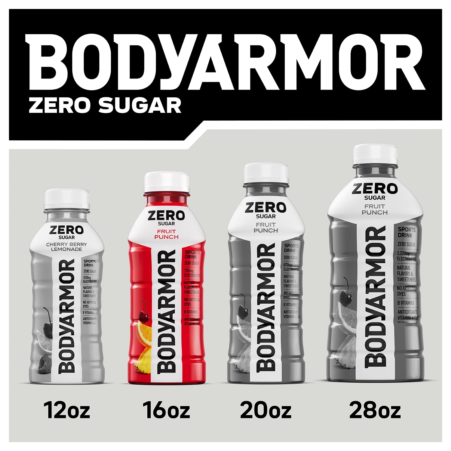 BODYARMOR botella sobre banco de gimnasio, hidrata durante ejercicio