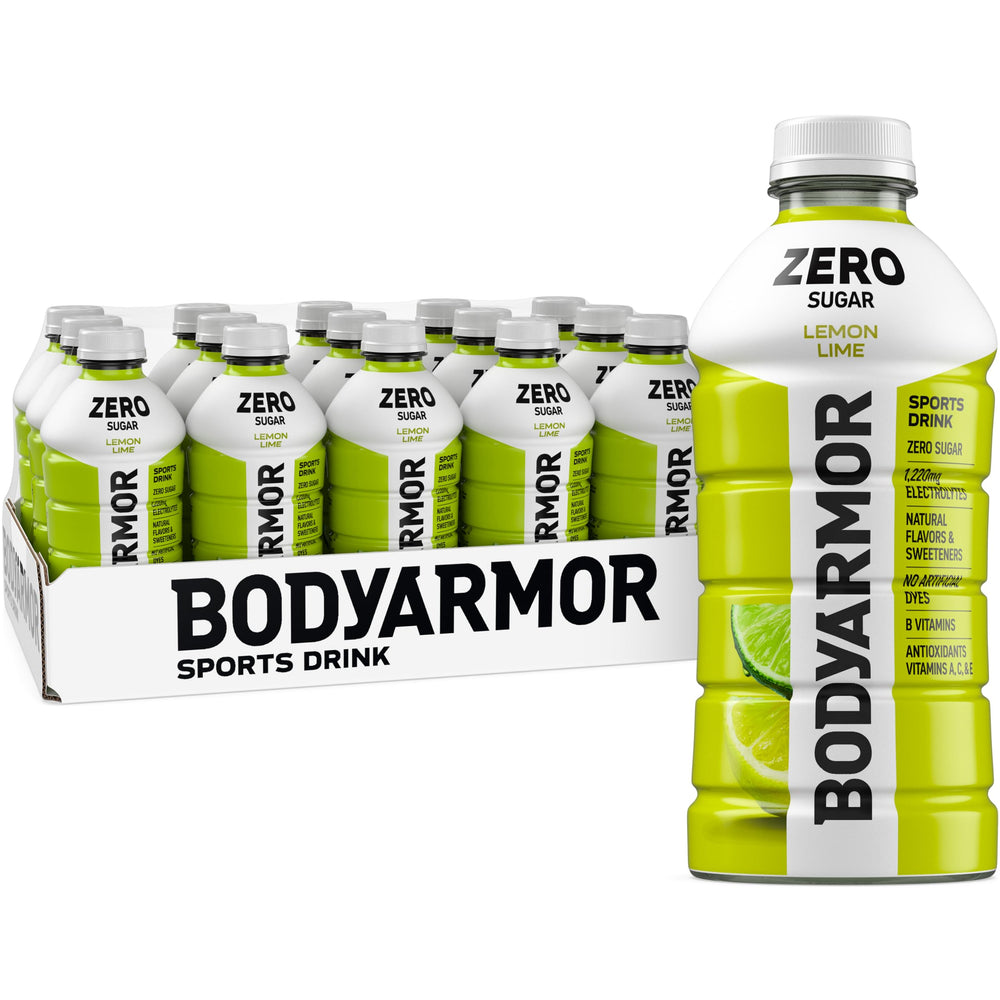 BODYARMOR botella frontal mostrando etiqueta y beneficio hidratación rápida