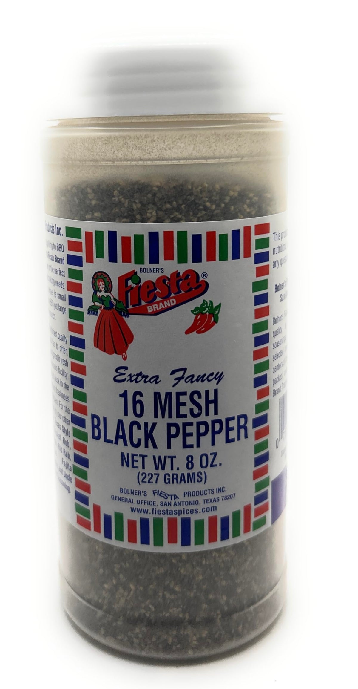 Bolner's Fiesta pimienta negra 16 mesh, textura ideal para costillas