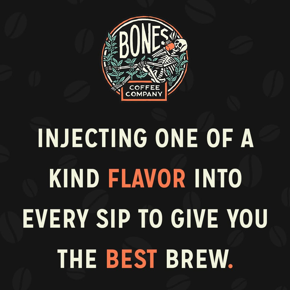 Bones Coffee Company cierre resellable de la bolsa que mantiene la frescura