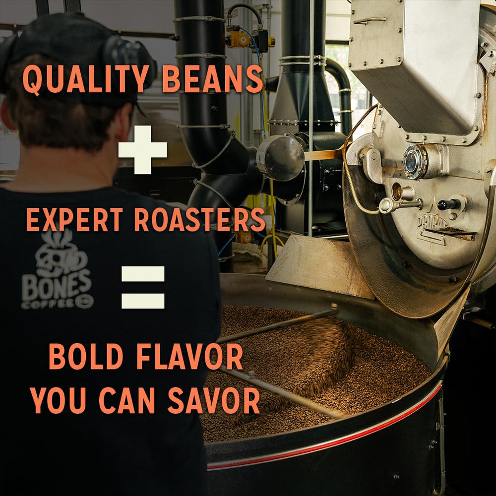 Bones Coffee Company etiqueta oficial Fallout que destaca la licencia temática