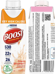 BOOST botella en mano para comparar tamaño y facilidad de consumo