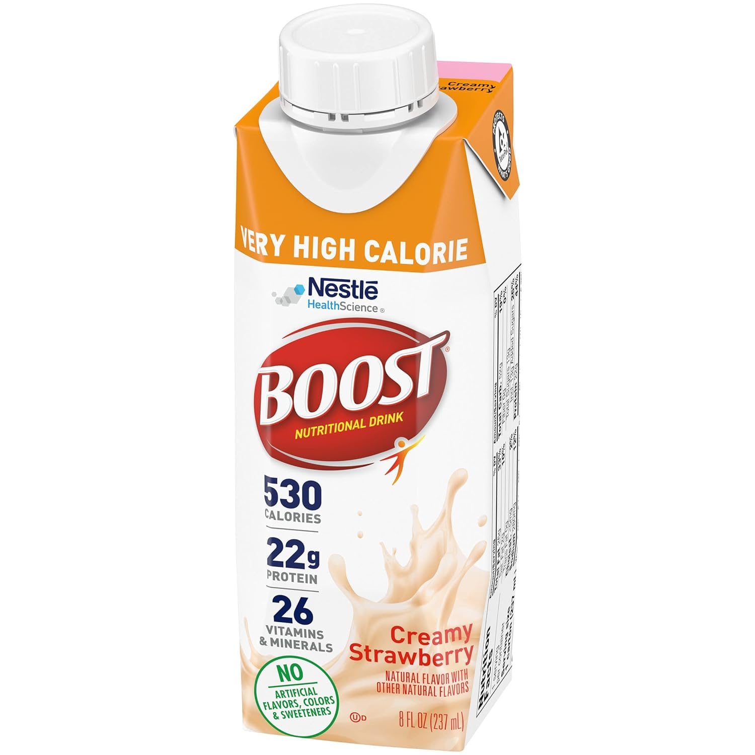 BOOST bebida servida en vaso frío lista para beber y nutritiva