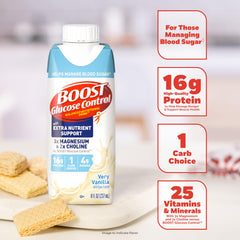 BOOST vertido en vaso destaca la textura cremosa y aspecto apetecible