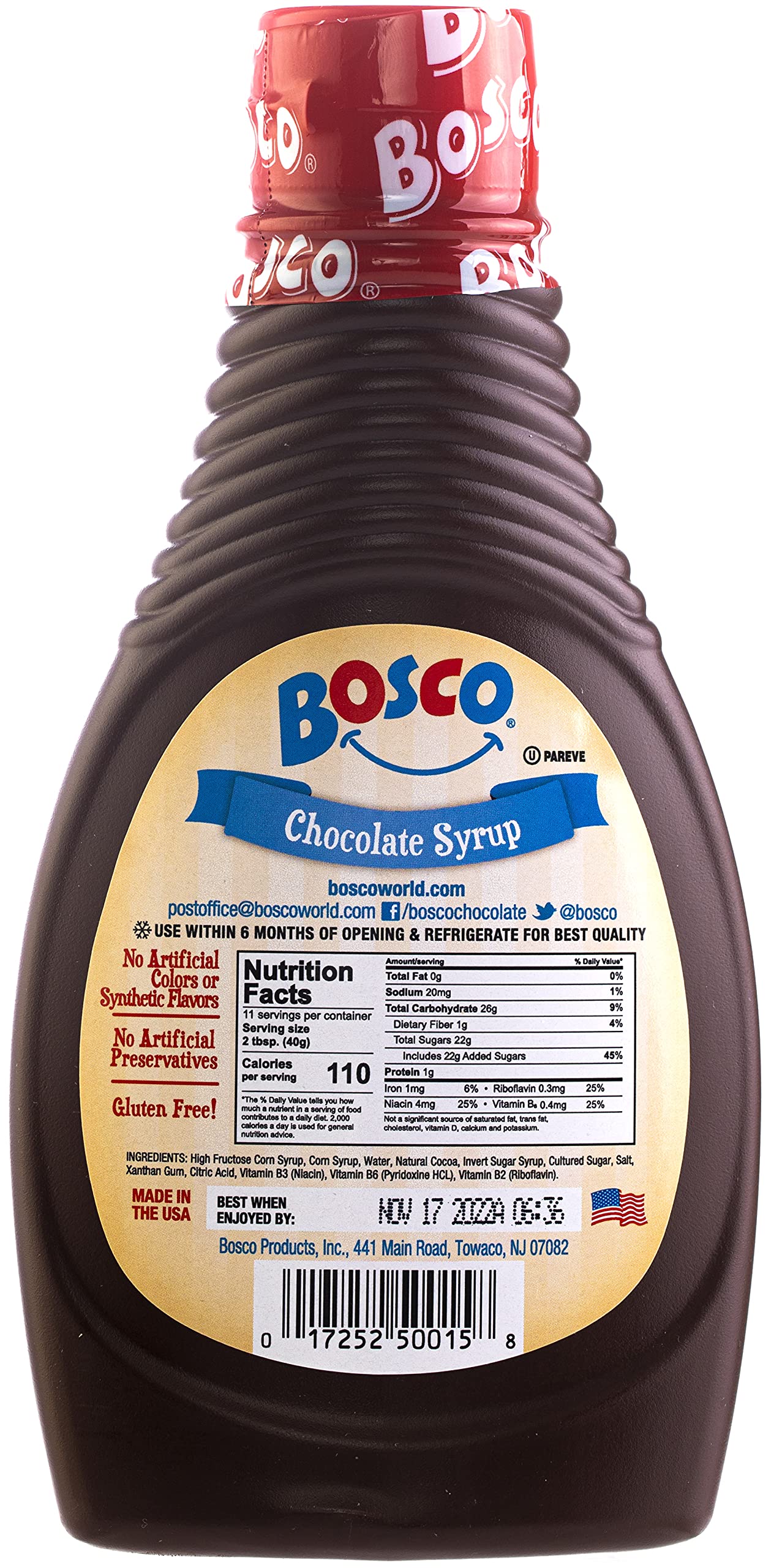 Bosco jarabe en cucharada textura espesa para decorar postres