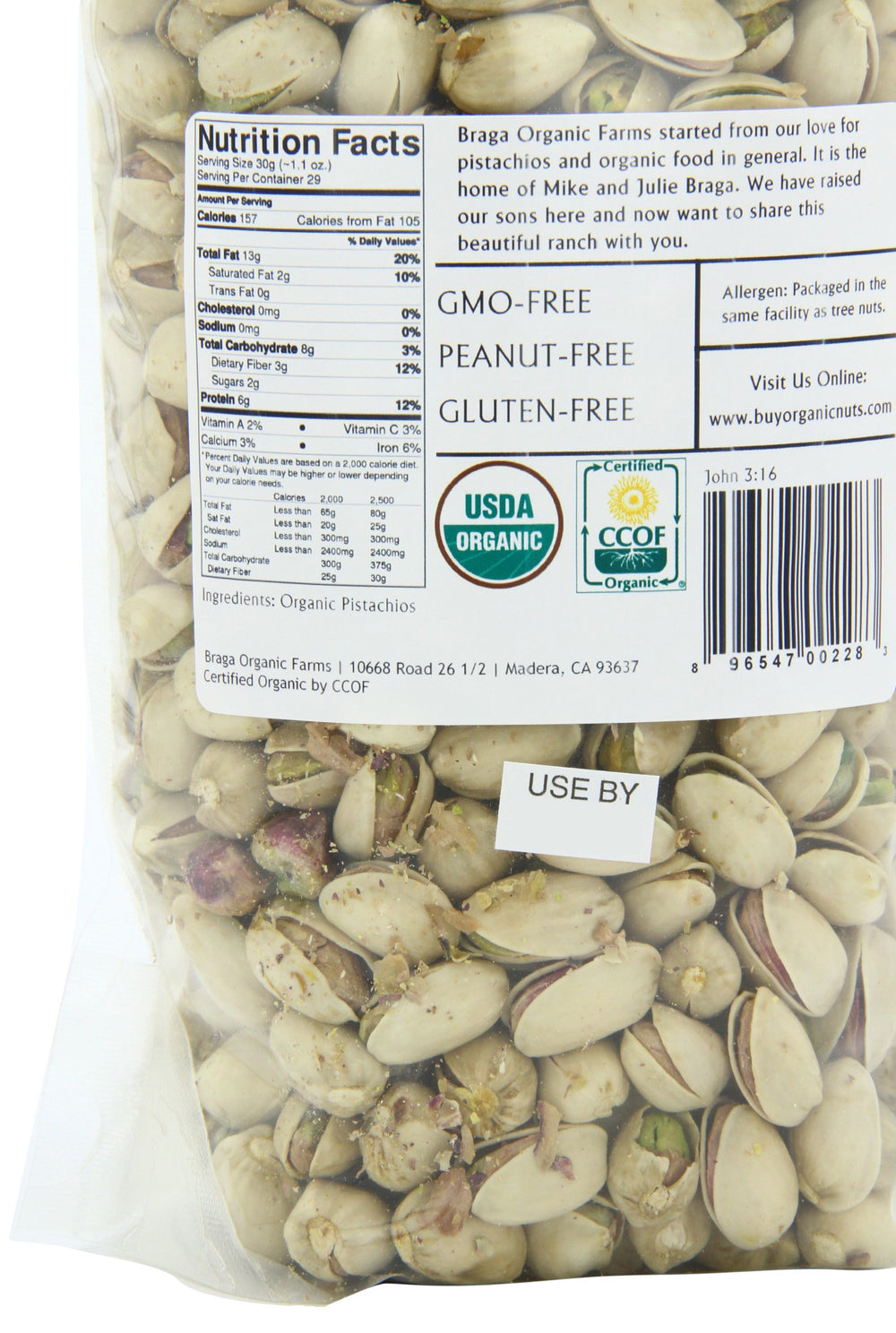 Braga Organic Farms pistachos en ensalada mostrando sabor y opción culinaria saludable