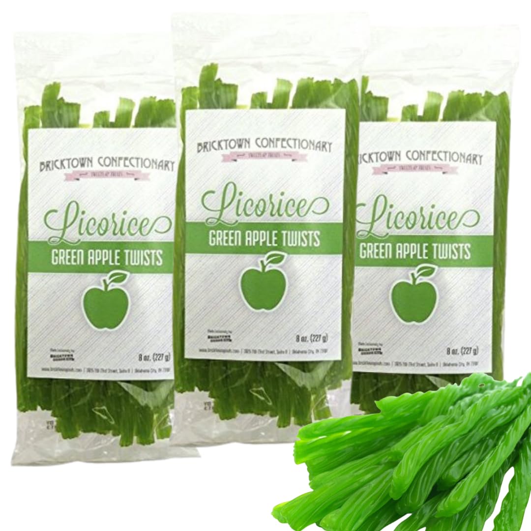 Bricktown Goods empaque frontal mostrando sabor manzana verde y presentación