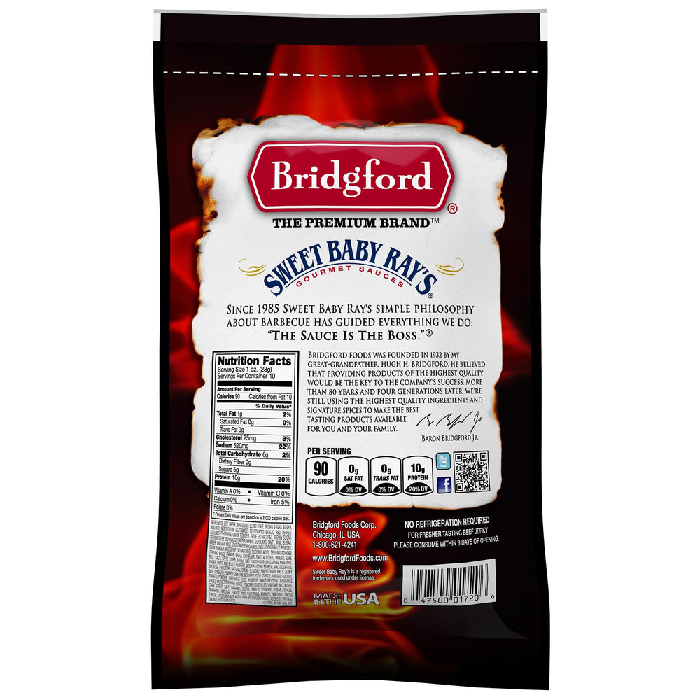 Bridgford close-up de textura de carne, sabor y masticabilidad visibles