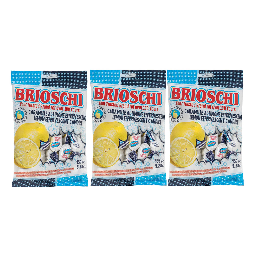 Brioschi vista frontal del envase mostrando el pack de tres bolsas y su frescura