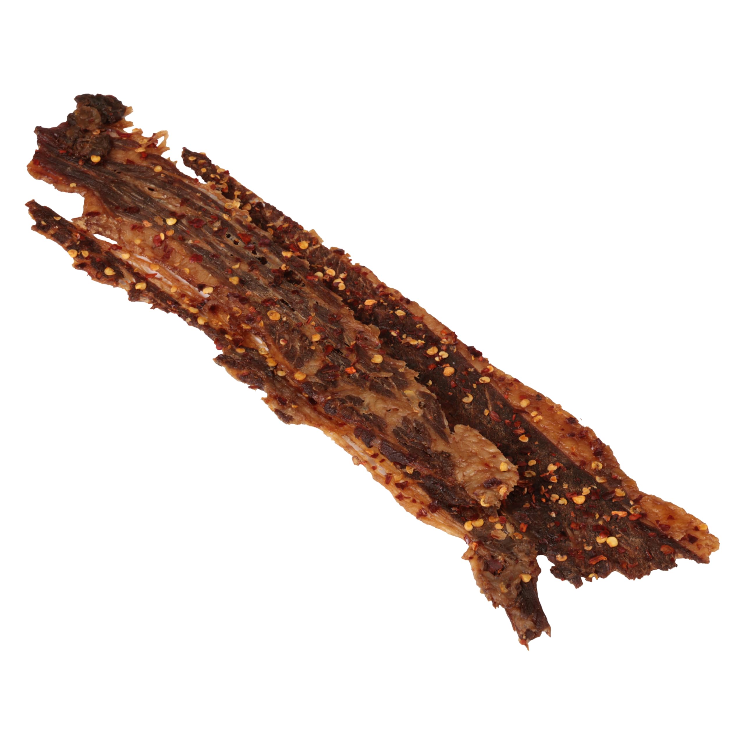 Generic Brisket Chips Co. chips servidas en una tabla como snack alto en proteína para compartir
