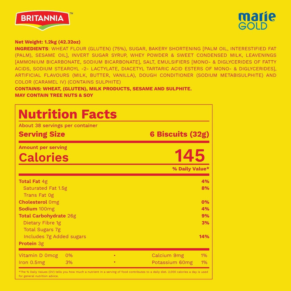 Britannia paquetes individuales de Marie Gold para conservar frescura y llevar
