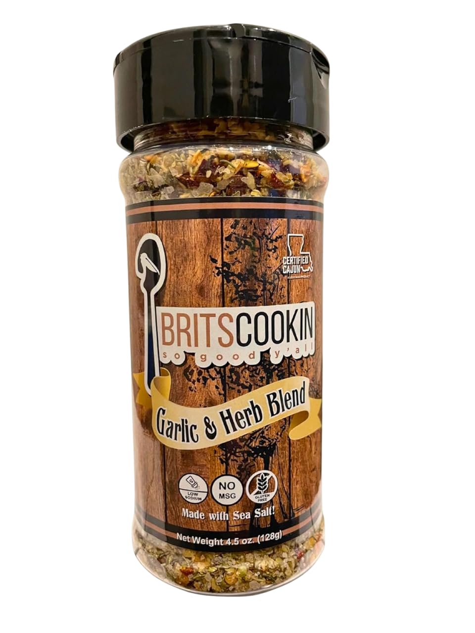 Britscookin en uso sazonando pescado para sabor auténtico