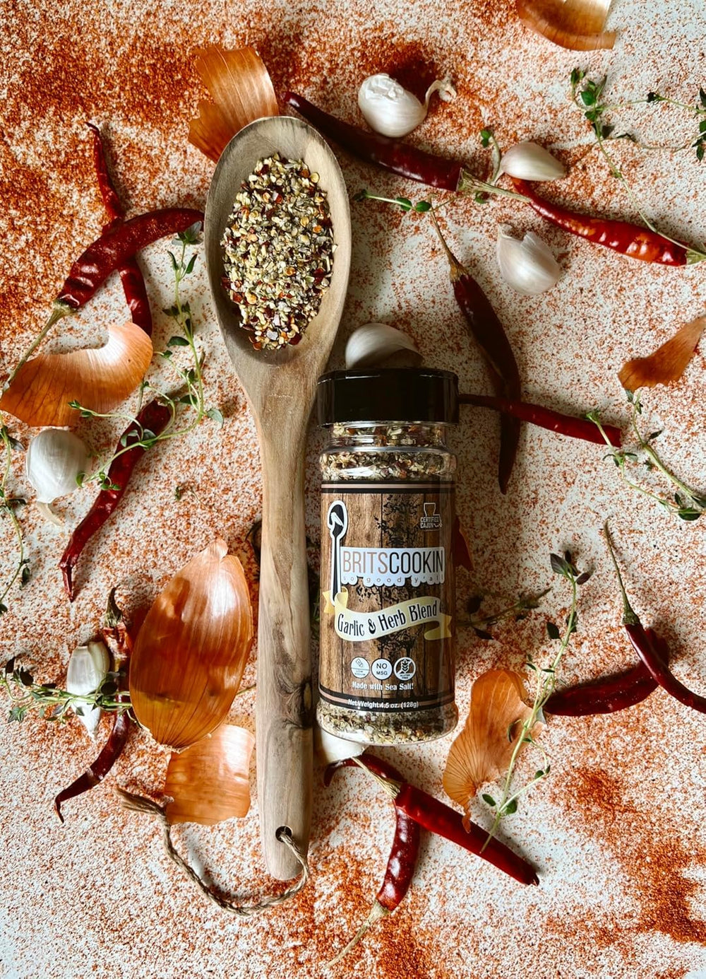 Britscookin etiqueta e ingredientes informando transparencia