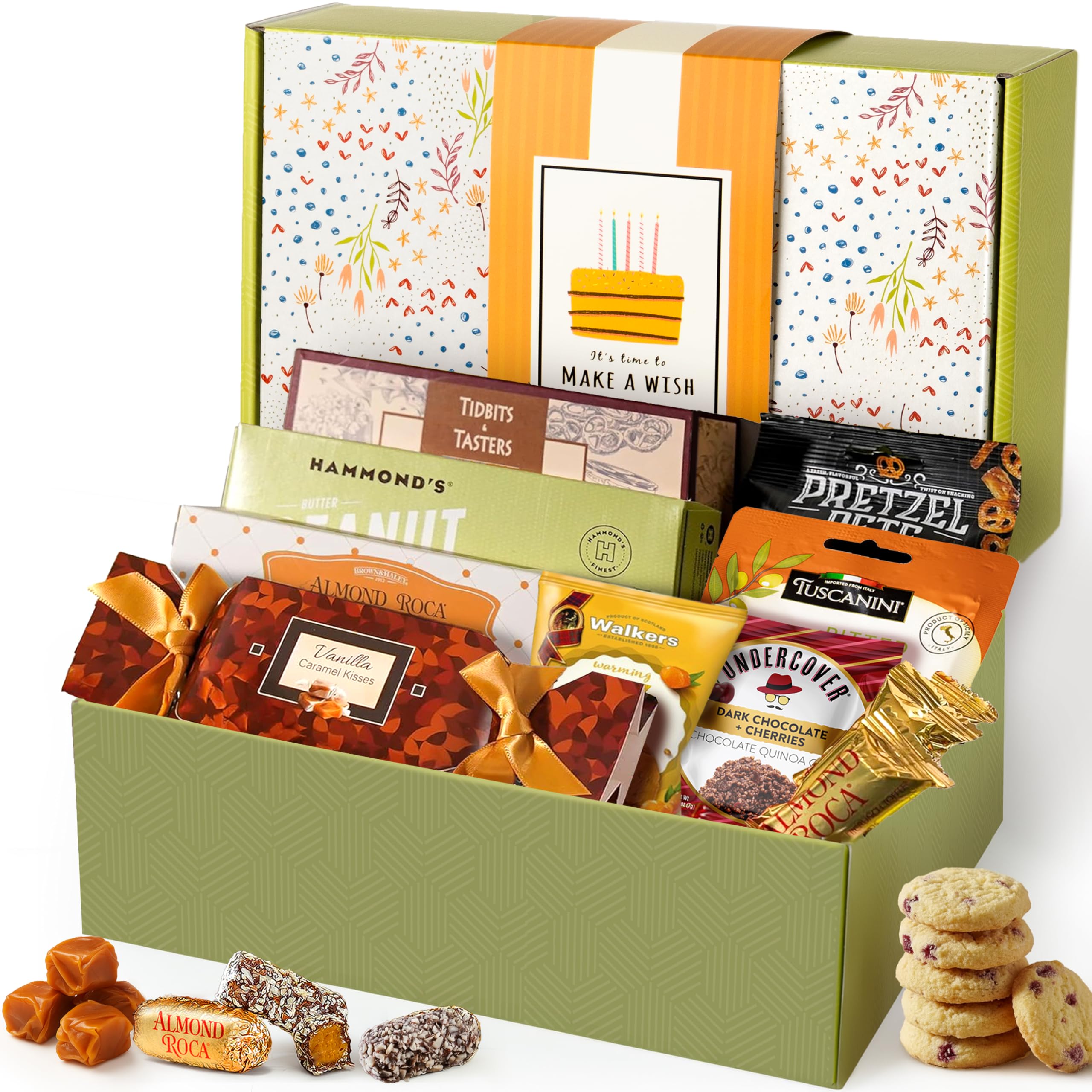 Broadway Basketeers caja frontal mostrando presentación elegante y variedad