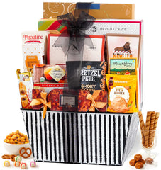 Broadway Basketeers vista frontal de la cesta, ideal para regalar