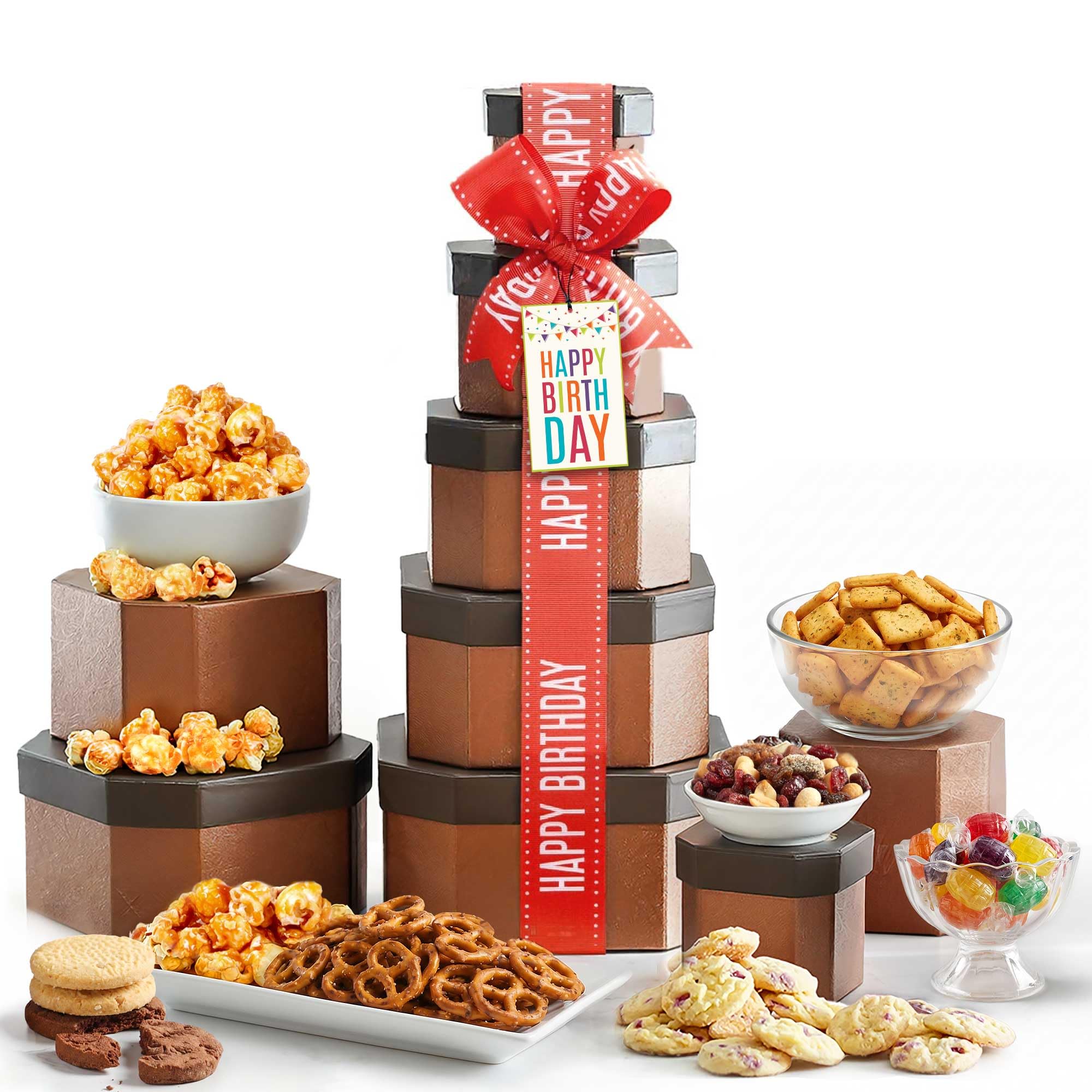 Broadway Basketeers caja frontal lista para regalar con presentación elegante