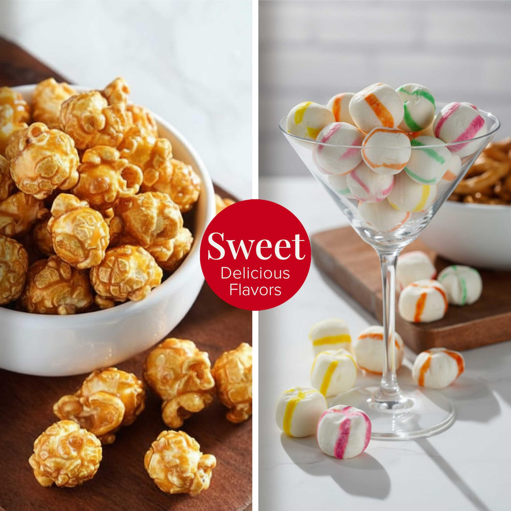 Broadway Basketeers palomitas gourmet en close-up para sabor aireado y fresco