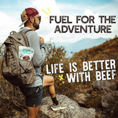 Brooklyn Biltong etiqueta con ingredientes simples y certificaciones claras