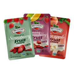Brothers All Natural primer plano textura crujiente de las frutas, sabor concentrado