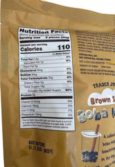Brown Sugar Flavored Boba Mochi primer plano de textura, muestra elasticidad y suavidad