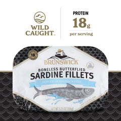 Brunswick detalle de filetes en agua con textura firme y natural