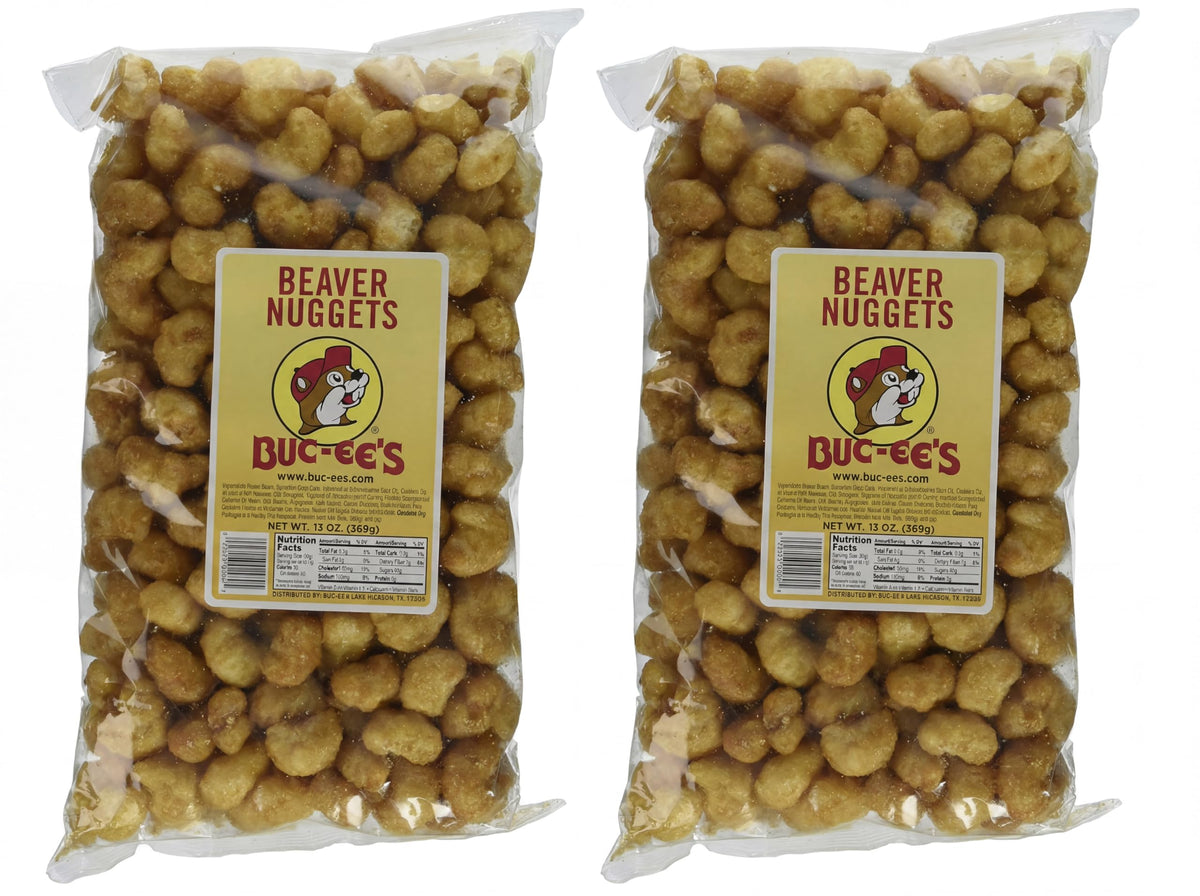 Buc-ee's paquete frontal mostrando diseño y cantidad, fácil de identificar