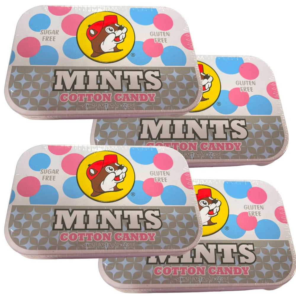 Buc-ee's mints en uso junto a bolso y llaves, conveniencia para viajes