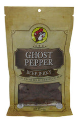 Buc-ee's bolsa frontal con cecina ghost pepper, ideal para snacks de viaje