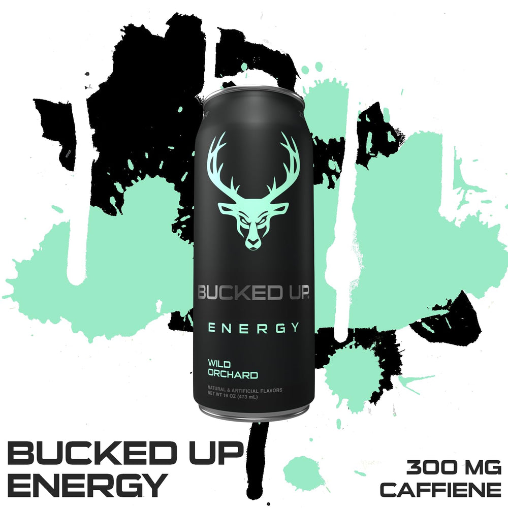 Bucked Up lata Wild Orchard en escena lifestyle para uso activo