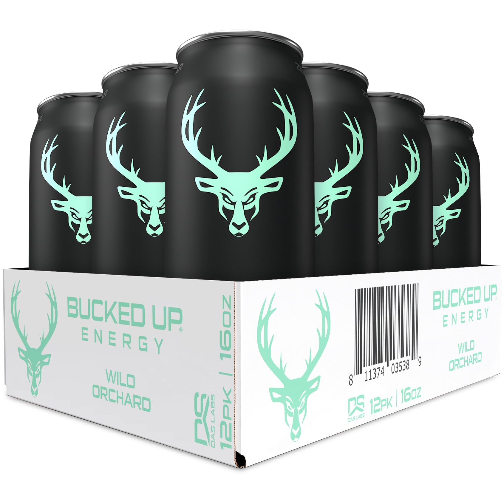 Bucked Up lata frontal Wild Orchard mostrando diseño y sabor