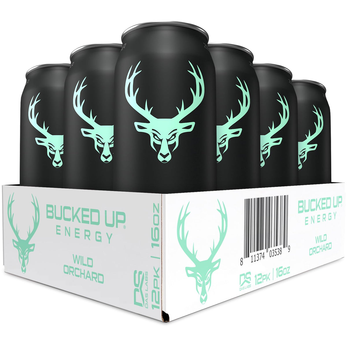 Bucked Up lata frontal Wild Orchard mostrando diseño y sabor