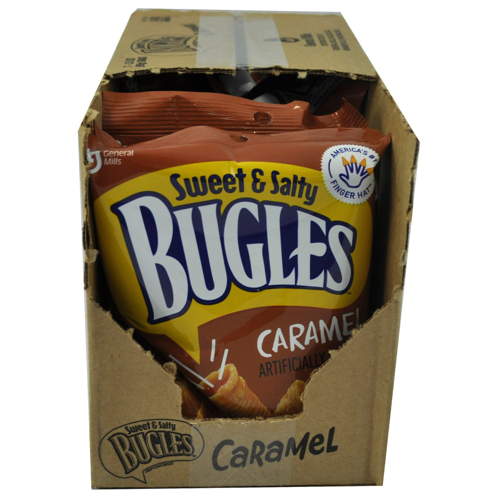 Bugles junto a regla para comparar tamaño y porción práctica