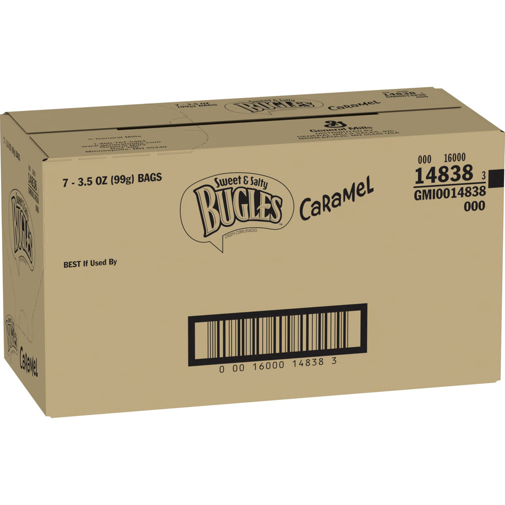 Bugles bolsa abierta con porción individual facilitando control de raciones