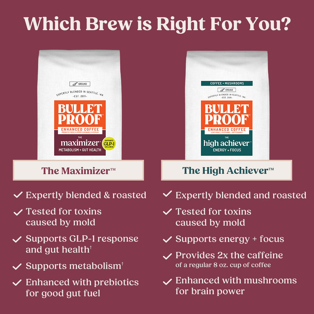 Bulletproof café en cocina, inspirando rutina matutina energética y limpia