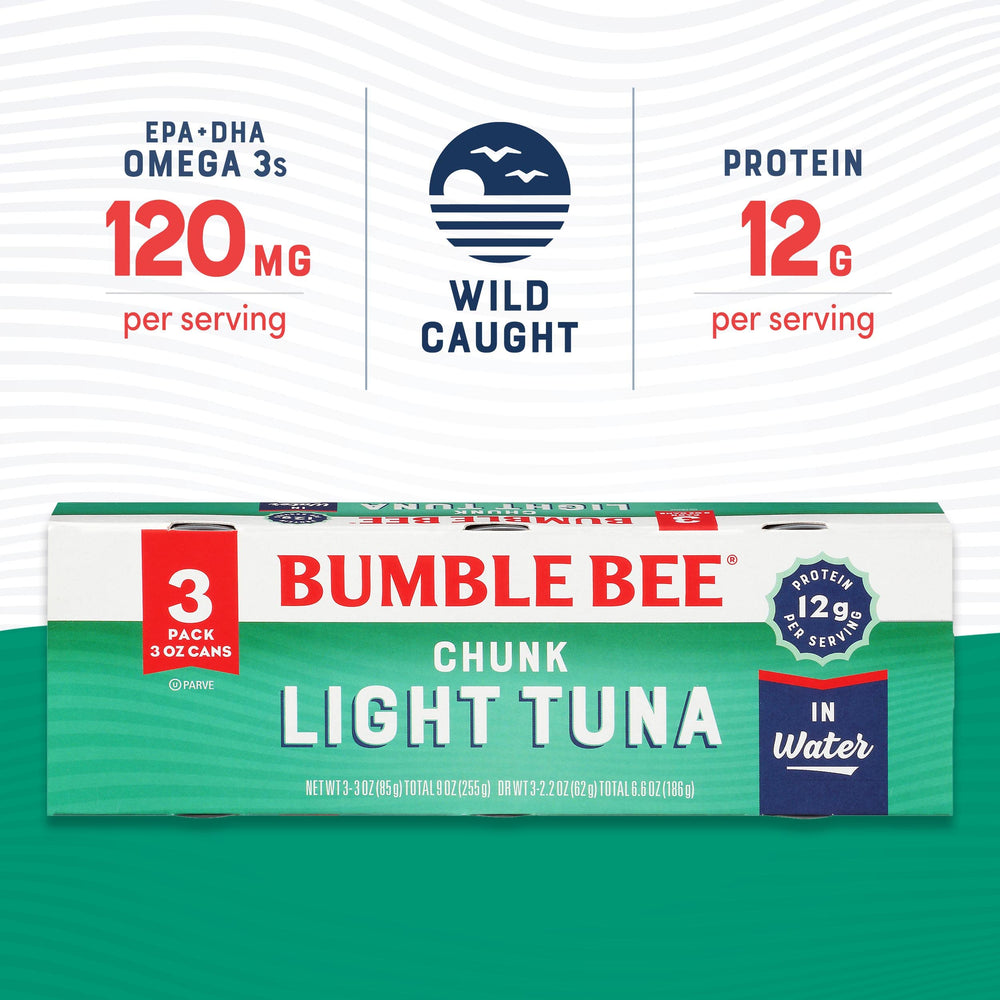 Bumble Bee etiqueta con sellos MSC y Dolphin Safe para confianza
