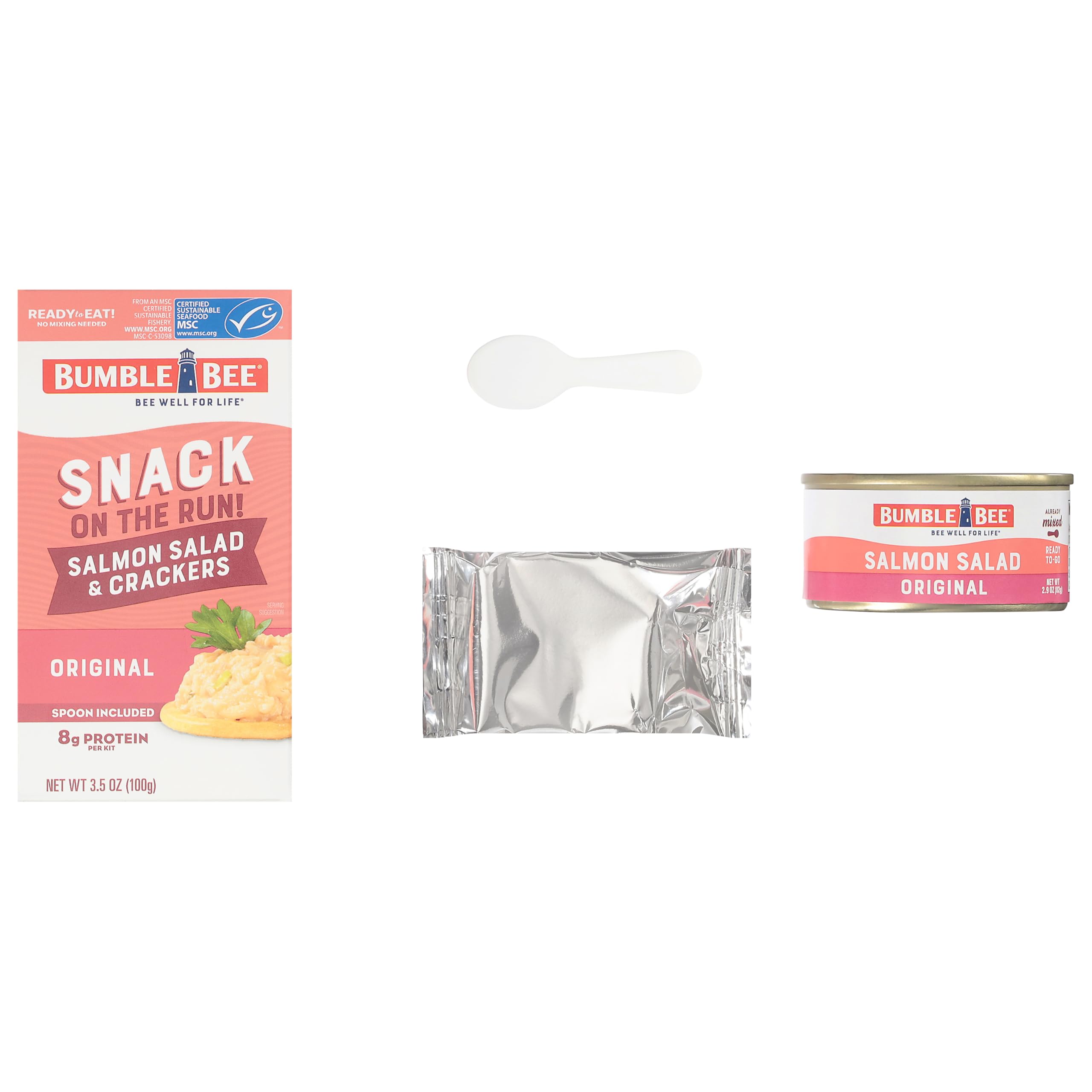 Bumble Bee etiqueta de ingredientes mostrando salmón salvaje y mayonesa premium
