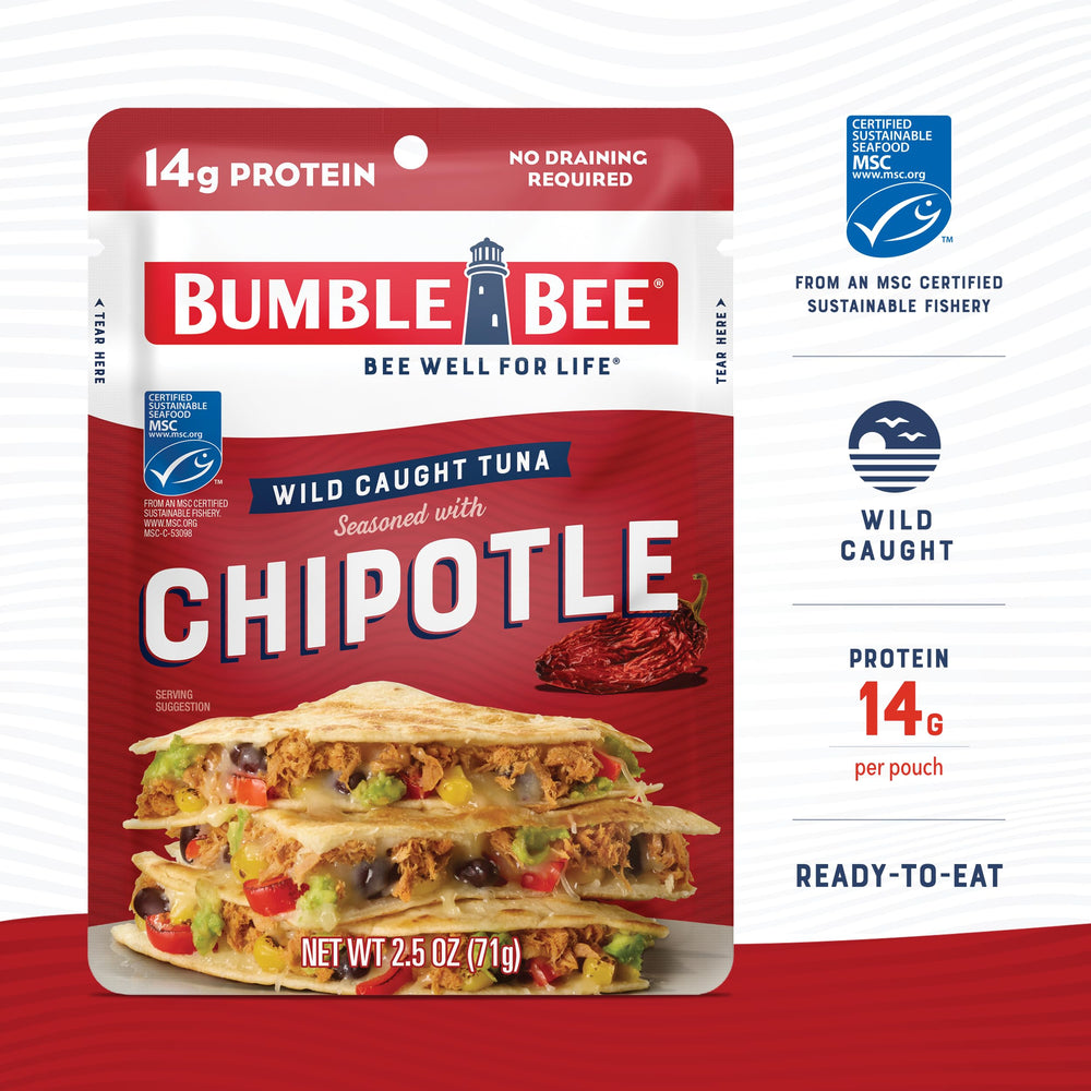 Bumble Bee sobre abierto listo para comer directamente del envase