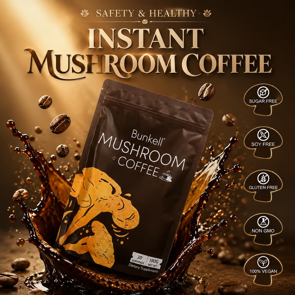 Bunkell frasco en mano para comparar escala y tamaño del envase en uso cotidiano