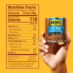 Bush's Best detalle de etiqueta legible, información nutricional clara