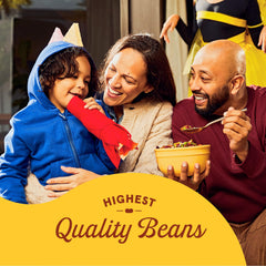 Bush's Best frijoles servidos en plato listos para comer y nutritivos