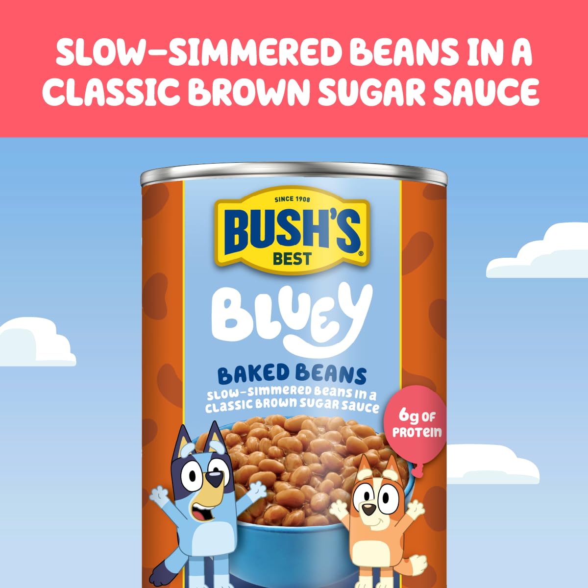 Bush's Best Bluey en lonchera infantil para comidas divertidas y prácticas