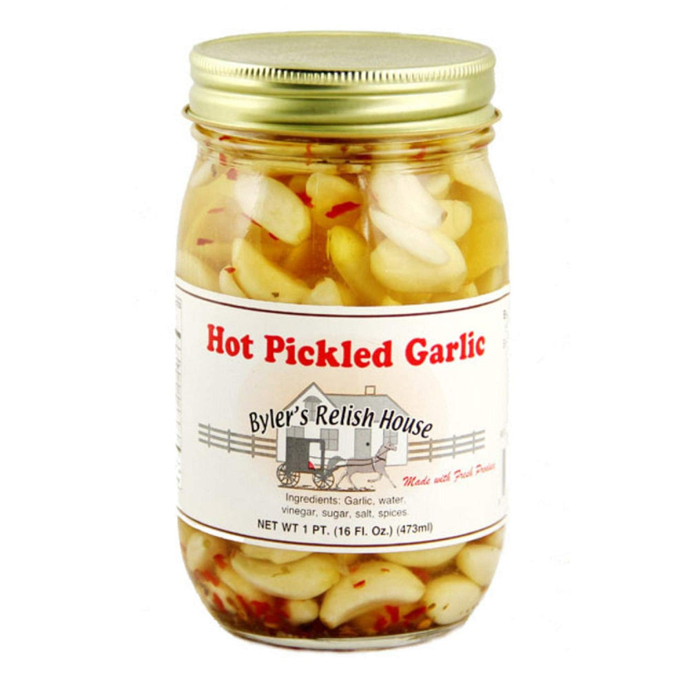 Byler's Relish House frasco frontal 16 oz mostrando etiqueta tradicional y uso inmediato