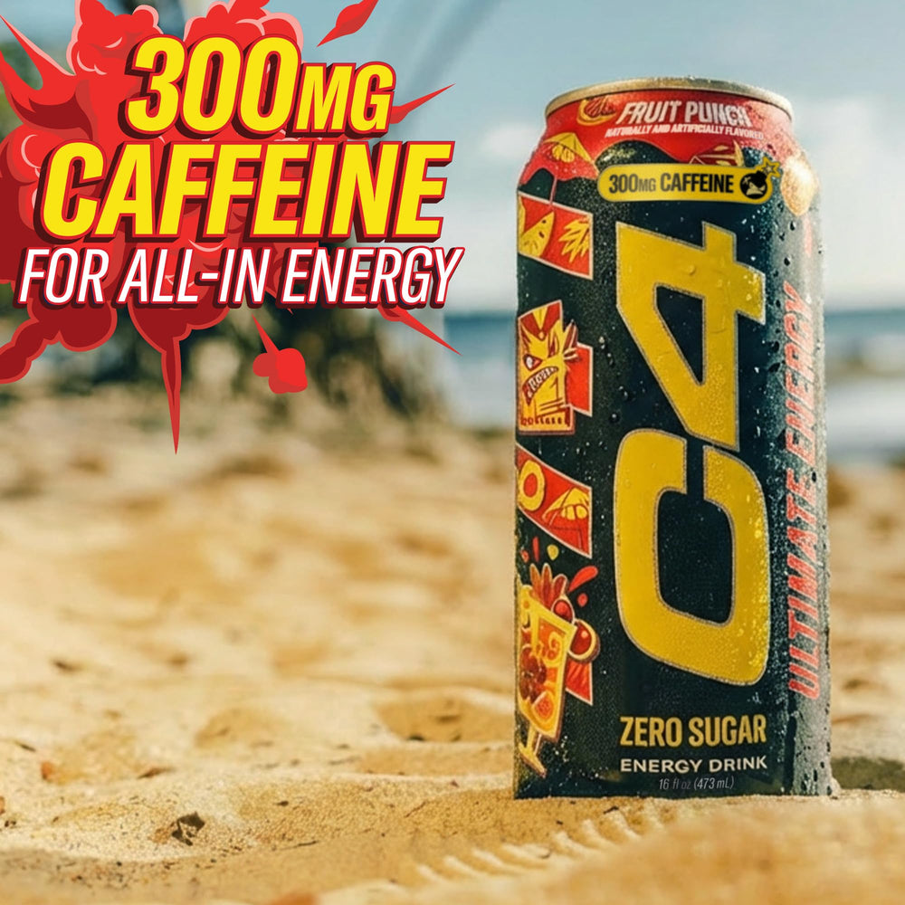 C4 lata abierta con burbujeo refrescante listo para beber
