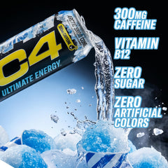 Paquete de 12 latas C4 Ultimate Arctic Snow Cone ideal para almacenamiento