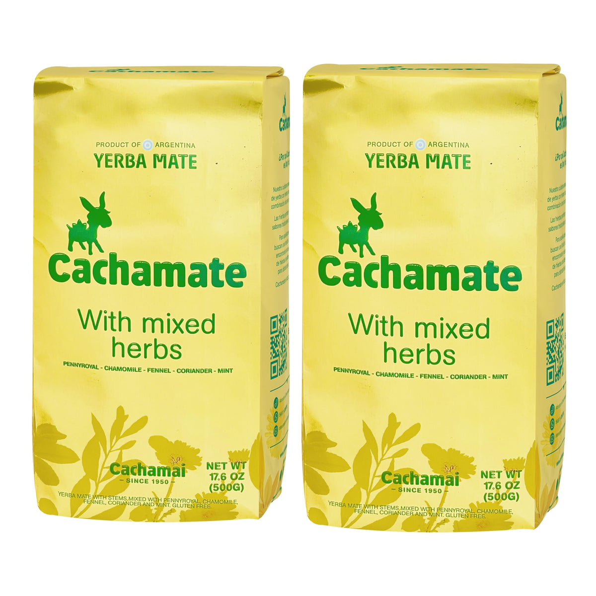 CACHAMATE paquete frontal 500 g pack de dos para suministro prolongado