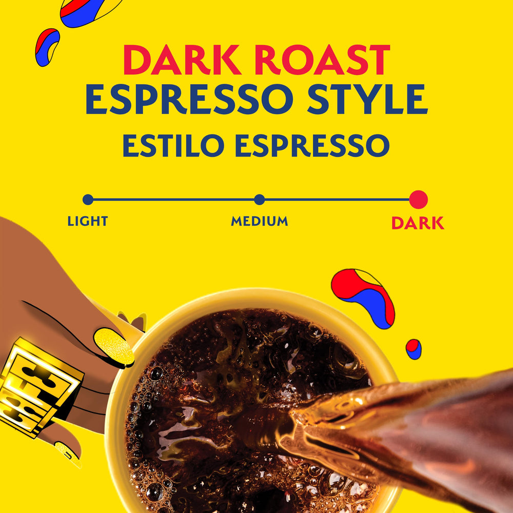 Café Bustelo cápsula detalle que muestra construcción y frescura